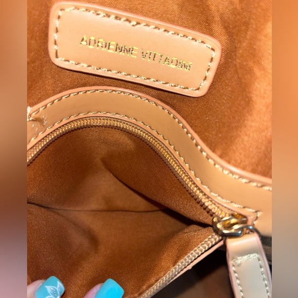 Adrienne Vittadini Quilted Yoga Bag, Navy Blue and Tan - Picture 11 of 13